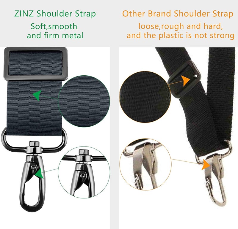 ZINZ Shoulder Strap 58" Ultra-Thick Fixed Padded and Adjustable Buckles Crossbody Strap for Briefcase Laptop Bag Luggage - Image 3